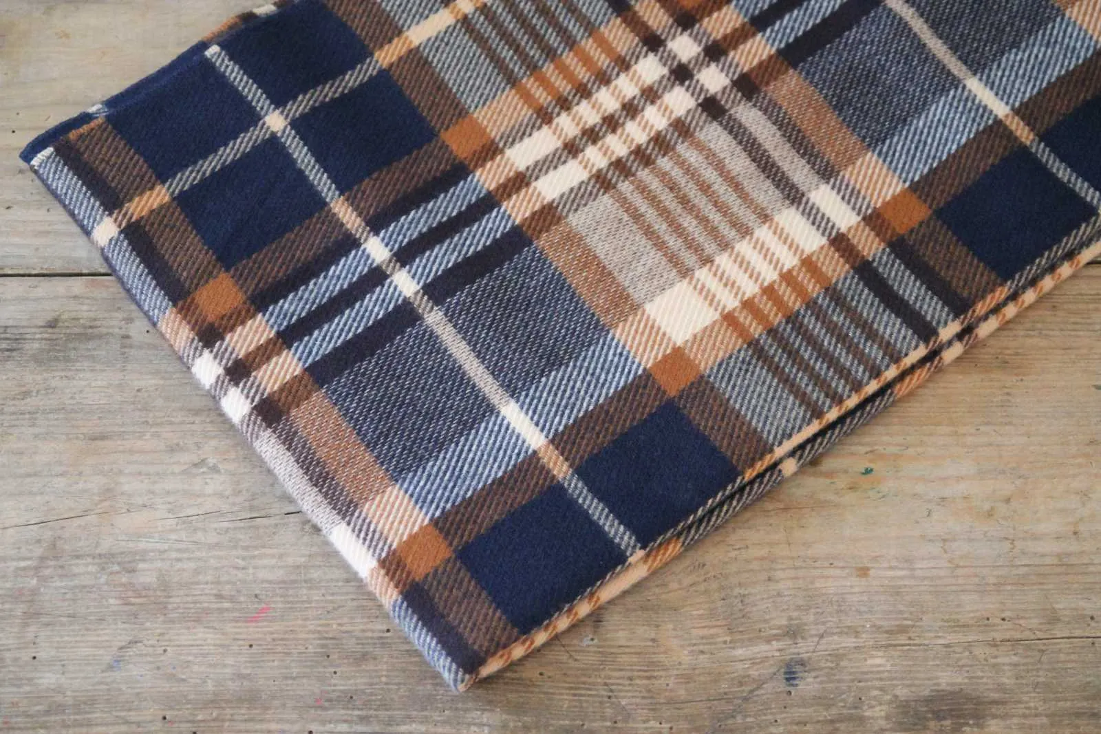 Unisex Navy Tartan Scarf