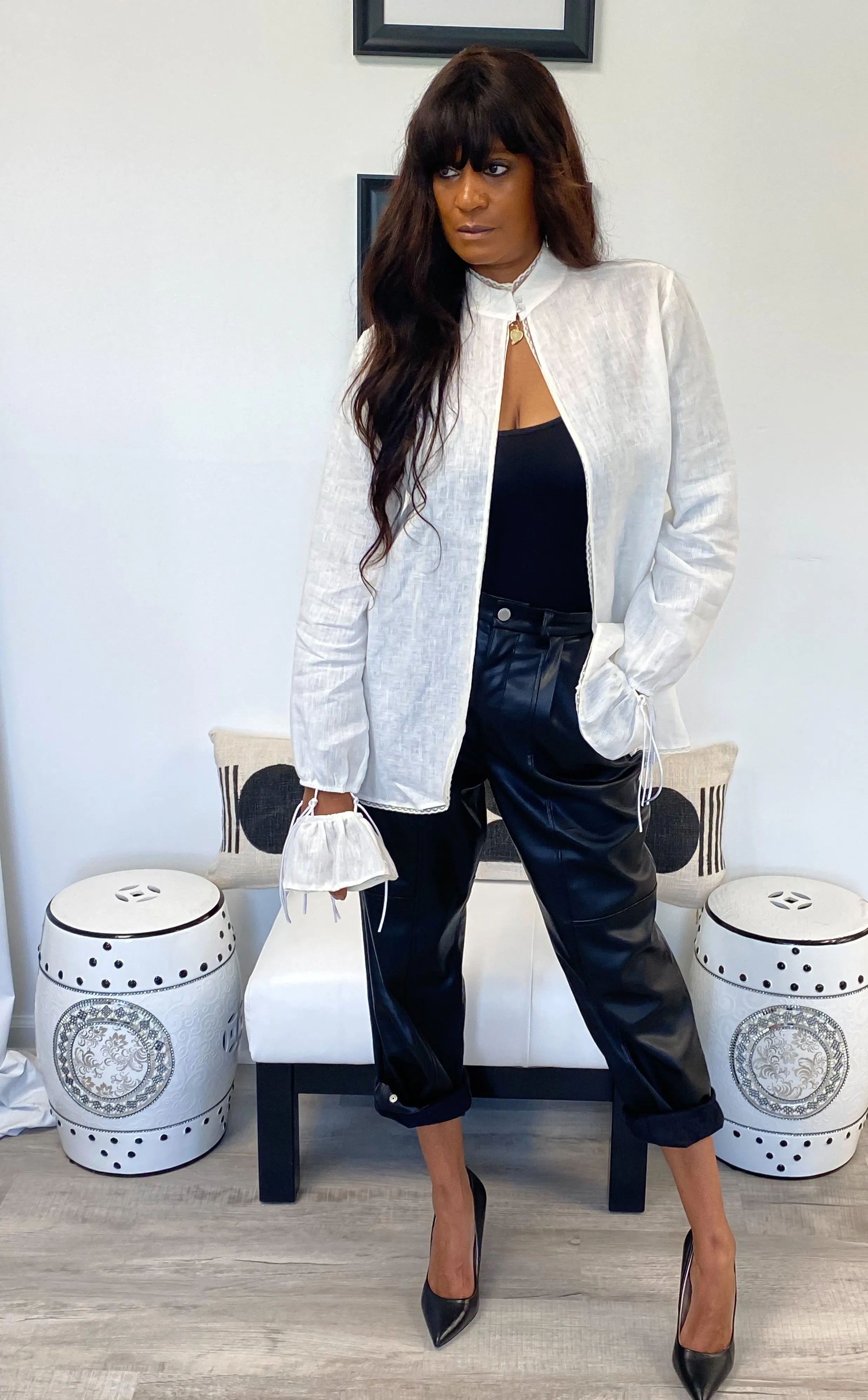 Vegan Leather Trousers by Blue Revival