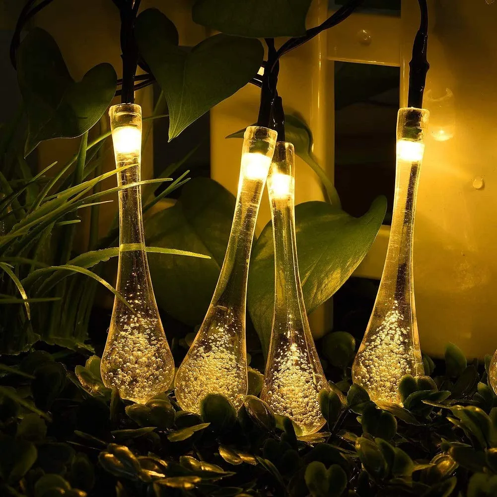 Water Drop Fiber 16 LED Flower Shape Light Ideal for Birthday Decoration, Diwali and for All Festival