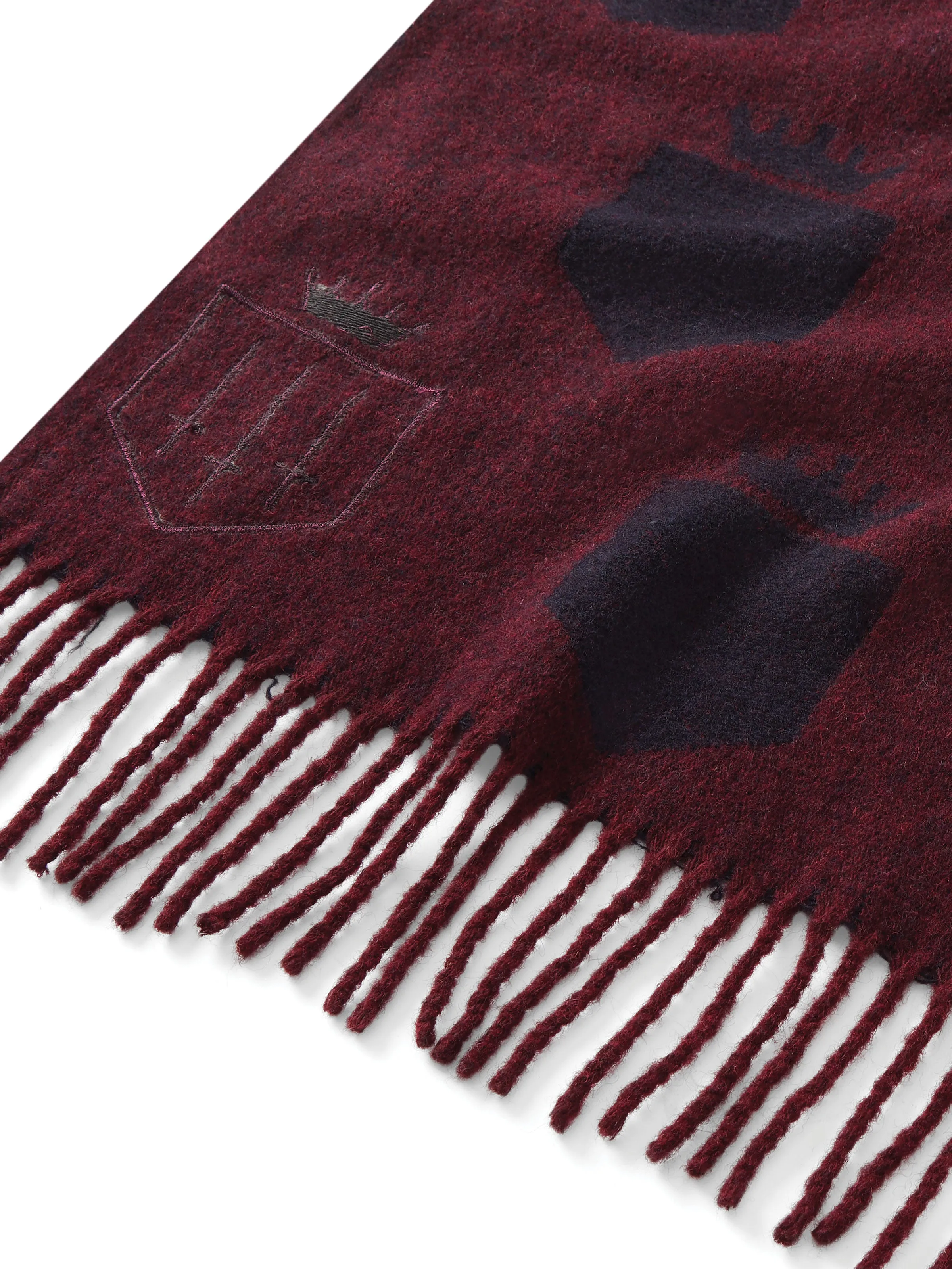 Women's Signature Merino Scarf - Navy & Plum