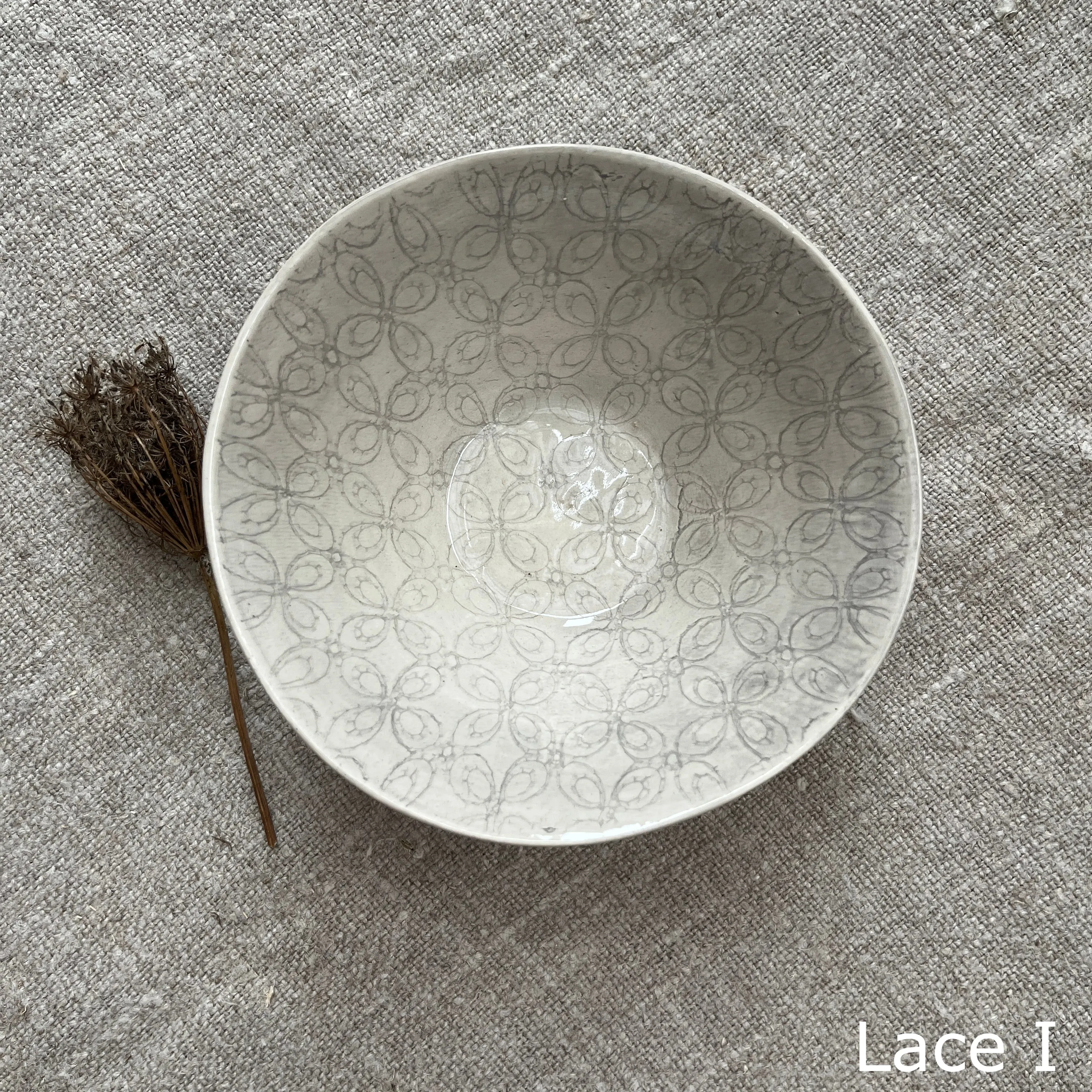 Wonki Ware Pudding Bowl - Warm Grey Lace