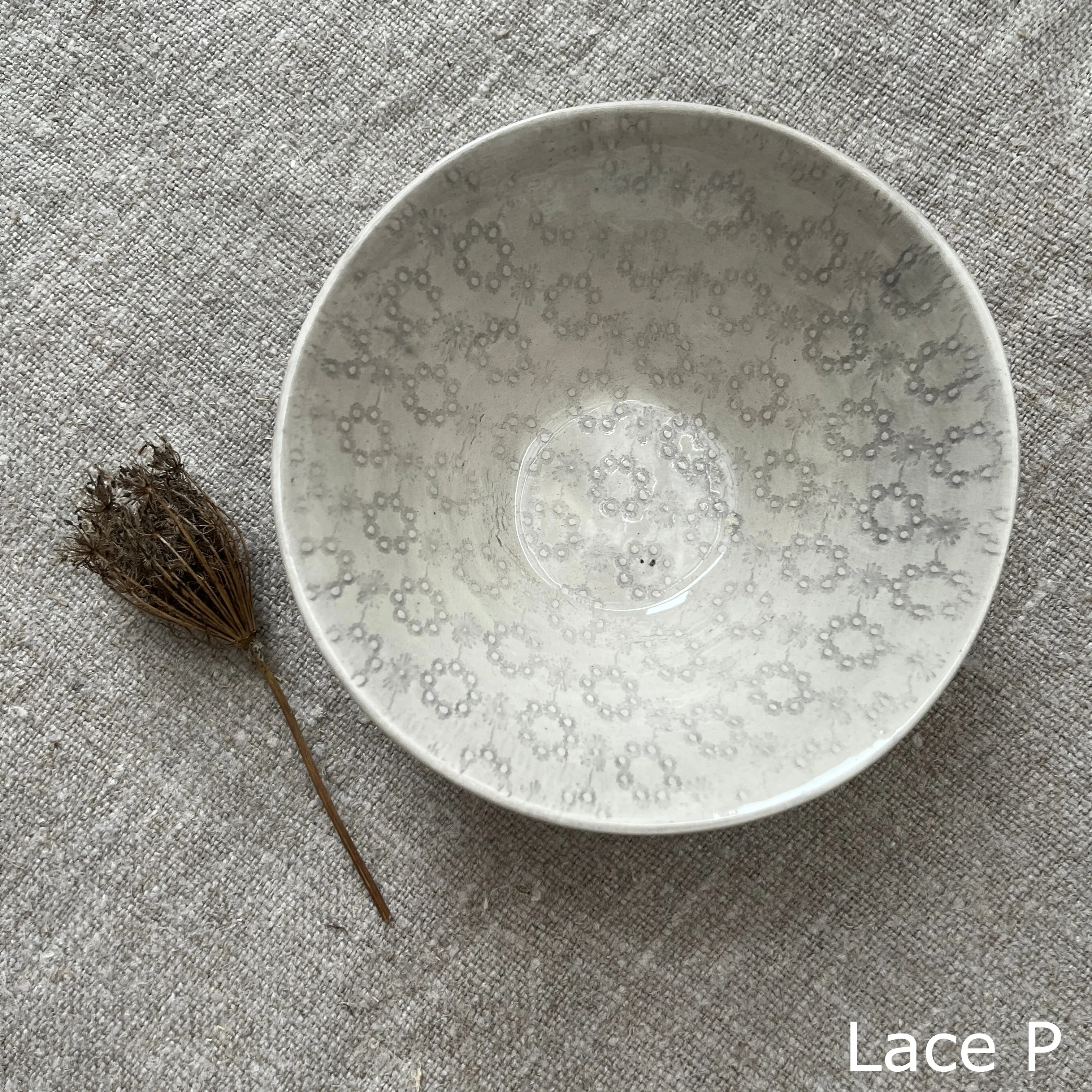 Wonki Ware Pudding Bowl - Warm Grey Lace